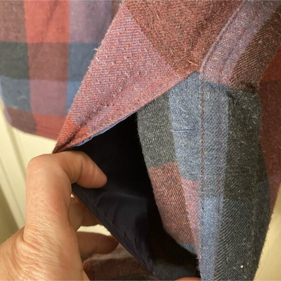 Weatherproof Men's XL Shirt Jacket Shacket Sherpa Fleece Lined Blue Red Plaid - Picture 3 of 8